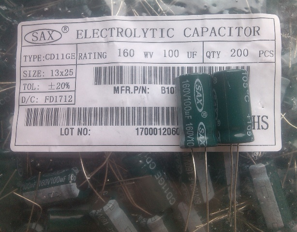 конденсатор 160V 100uF